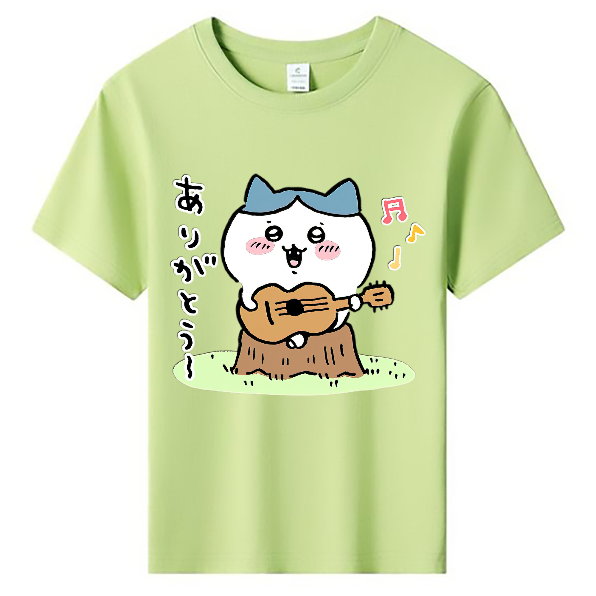 （画像用） ちいかわ ハチワレ Chii-kawa hachiware 綿100％キッズTシャツ（フロントプリント）